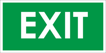 B30 exit (пластик, 300х150 мм) - Знаки безопасности - Вспомогательные таблички - . Магазин Znakstend.ru